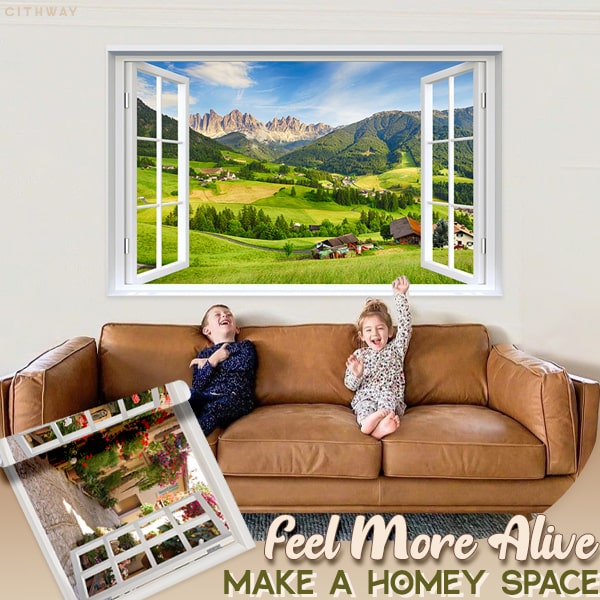 Cithway™ Self-Adhesive 3D Window View Wall Sticker